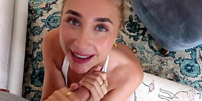 Practicing My Blowjob Skills On My Boyfriends Bestfriend - Lily Phillips