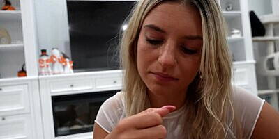 College Teen Girl Gets a HUGE FACIAL After a Halloween Party!!!