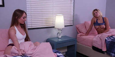 Saw my bff masturbating so I joined in