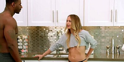 BLACKED He Left Her Alone With His Strong Black Roommate