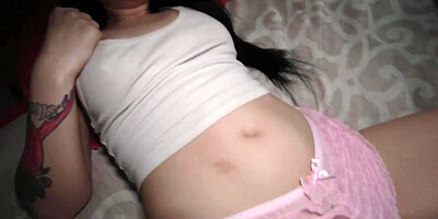 Neveah Snow creampied after interracial stepbrother pounding