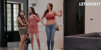 Karlee Grey, Melissa Moore & Ember Snow Get Together And Share Cock Full Scene