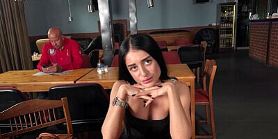 HUNT4K. Russian petite babe Ara Mix in high heels performed rough toilet sex and deepthroat