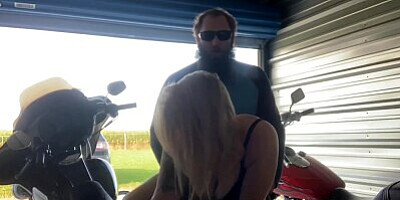Getting bent over his Harley until he cums inside me