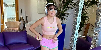 Jules Jordan - Violet Gems' Yoga Session Gets Interrupted By Jules Jordan