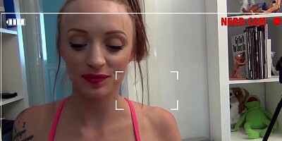 Cute perky tits UK babe Paige Fox deceived into hot POV BJ