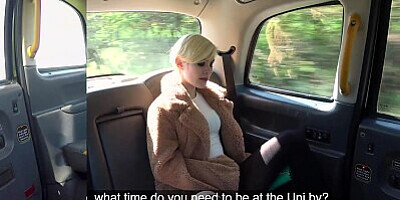 Fake Taxi - older cab driver cums inside college girls shaved pussy and offers a student discount
