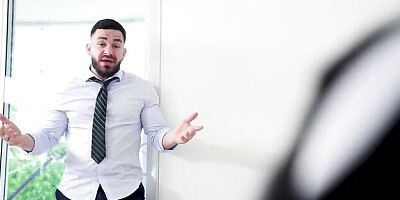 Inked brunette Sandy Love gets screwed in the doggy style