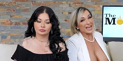 BRAZZERS - Morning Show Co-Hosts Aubrey Black & SlimThick Vic Enjoy A Wild 3some With Their Guest