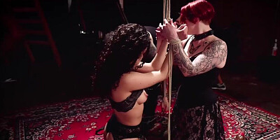 Extreme BDSM discipline at orgy party