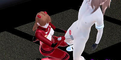3d Hentai And Hentai 3d - Evangelion Asuka Sucks And Jerks Off