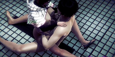 Kimetsu No Yaiba Hentai - Shinobu Fucked In A Public Toilet