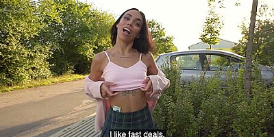 Met Sexy Student 18+ In Prague, Had Wild Time Together - Violeta Grey And Martin Gun