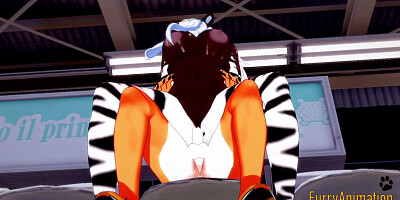Furry Hentai - Zebra & Fox Yiff