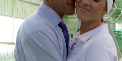 Gets Double Penetrated At The Tennis Court With Lea Magic