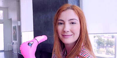 TINY4K teen red head squeezes HUGE dick into wet pussy