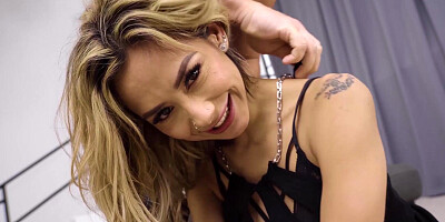 Petite Latina Veronica Leal SQUIRTS during rough ANAL domination