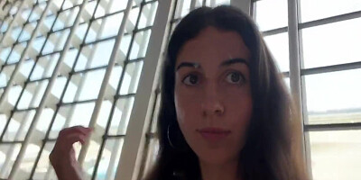 Crazy Cumwalk In Big Airport Full Of People Risky Public Blowjob 12 Min - Katty West