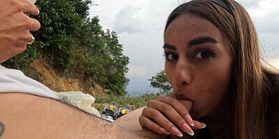 We go to the forest and I pay him for a blowjob and milk in his mouth