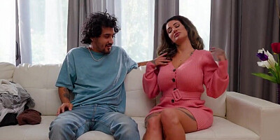 Stepmom with crazy tattoos and hot pussy gets screwed