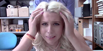 ShopliftersPunished.com - Light-haired teenage crook plumbed rock hard and swift by a abnormal insatiable guard in office