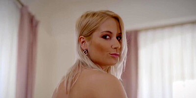 Crazy hot blonde getting fucked all over the place