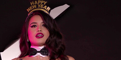 Hot naked latina teen welcoming new year