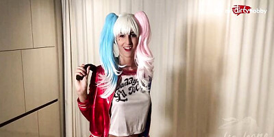 Dildo action with winsome Harley Quinn and Lia from mydirtyhobby