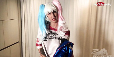 Dildo action with winsome Harley Quinn and Lia from mydirtyhobby