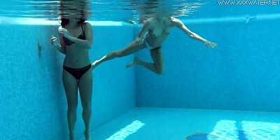 Underwater Show featuring Jessica Lincoln's pool smut