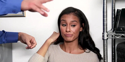 Gorgeous Kylie La Beau caught trying to steal and hammered