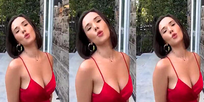 Amateur Busty Babe In Latex Solo Masturbating With Huge Dildo!