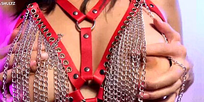 Cute girl riding monster cock.