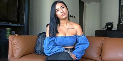 Latina MILF goes all out on fake casting