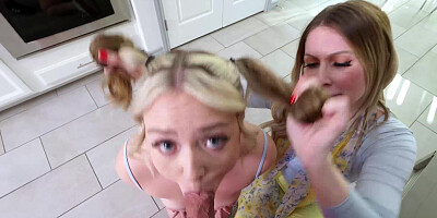 STepson and stepdaughter enjoyed stepmoms lesson