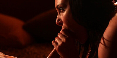 Sinful beautie seduces and rides muscle guy after sensual BJ