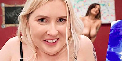 Horny Babe Emma Shay Seduces Lucky Oliver Flynn To Fuck Her In The Art Class