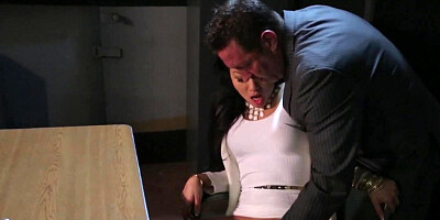 Glorious Asian MILF and rude boss have dirty sex in office