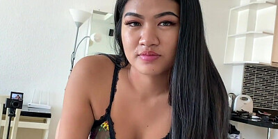 JohnTronX- sexy Asian Teen creampied by white cock