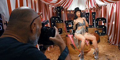 Horny babe pleasures herself for the camera objective