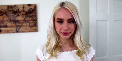Petite teen in a white skirt teases her bro a bunch