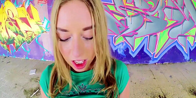 Danielle Soul - Blonde Russian Teen 18+ Takes A Big Cock Outdoors 11 Min