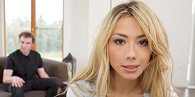 Paying My Broke Blonde Neighbor So I Can Taste Her Shaved Pussy - Veronica Leal