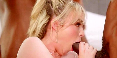 The Blacks Let The Blonde Go Around In A Circle And Fucked Her In All