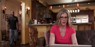 Cory Chase got her slots opened up in a BIG BLACK COCK double penetration plow