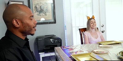 COUGAR Nova Sky and her daughter-in-law Rebel Rhyder entice a BIG BLACK COCK dude