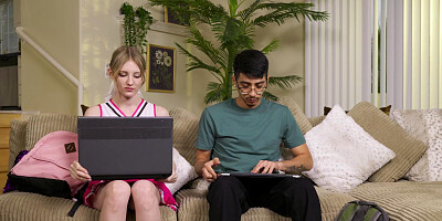 A shy guy fucks popular cheerleader