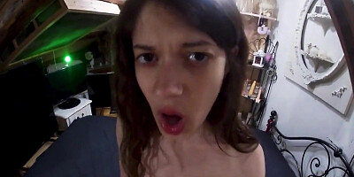 Mel Smears Stepbro's Cum on Big Tits After FFM Threesome