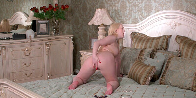 Blonde Lovita Fate feels so horny that she uses her fingers to satisfy her cravings