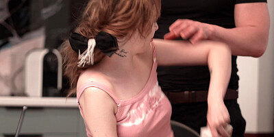 Stepdaughter didn't want to study, so I grounded her with my huge cock